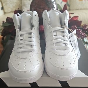 Adidas Hoops 4.0 Mid Basketball Shoes White High-Top Sneakers Unisex